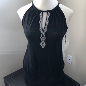 black beaded tank